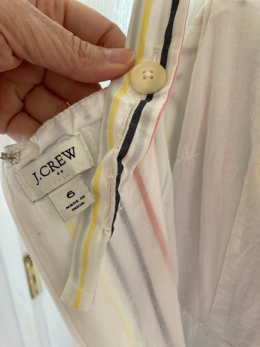 J. Crew White Multi-Color Stripe Tiered Sundress - Picture 5 of 9
